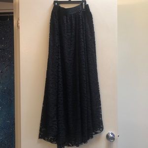 LuLaRoe black lace maxi skirt
